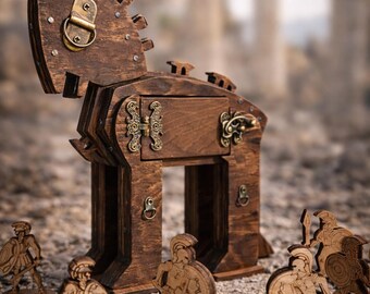 Trojan Horse Jewelry Storage Box with Lid 10.6 inch