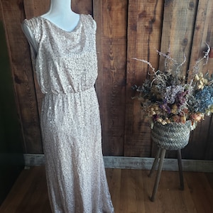 Vintage Inspired Gold Neutral Bridesmaids Dress &quot;The Sparkle&quot; Size Large