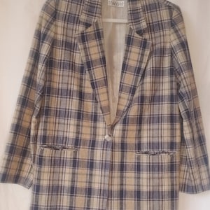 Vintage Plaid Sportscoat &quot;The Vince Lombardy&quot; (Mid-Century) Size 40