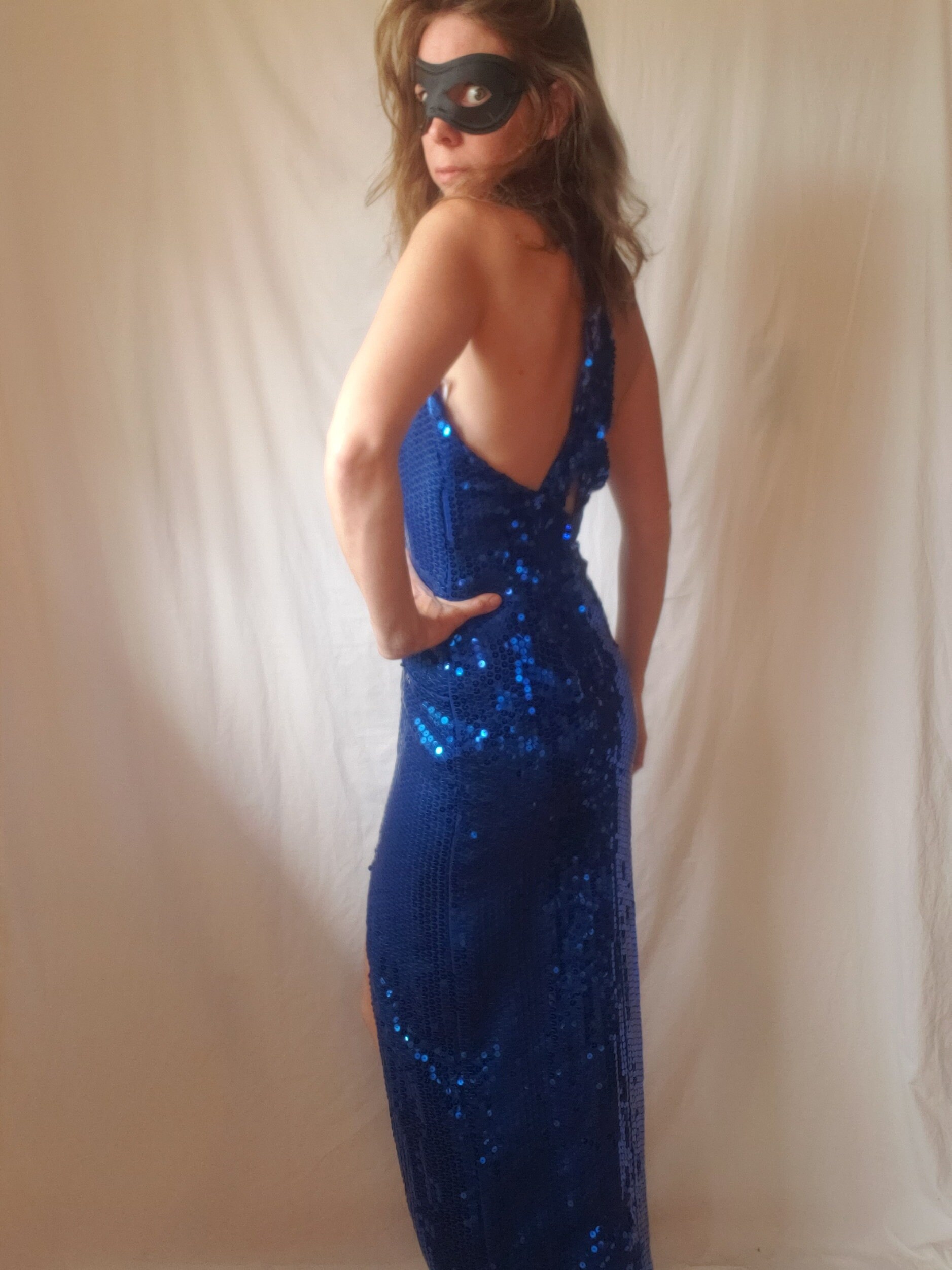 jessica rabbit prom dress Cut-Out Long Embellished Prom Dress with Gloves Black / Large