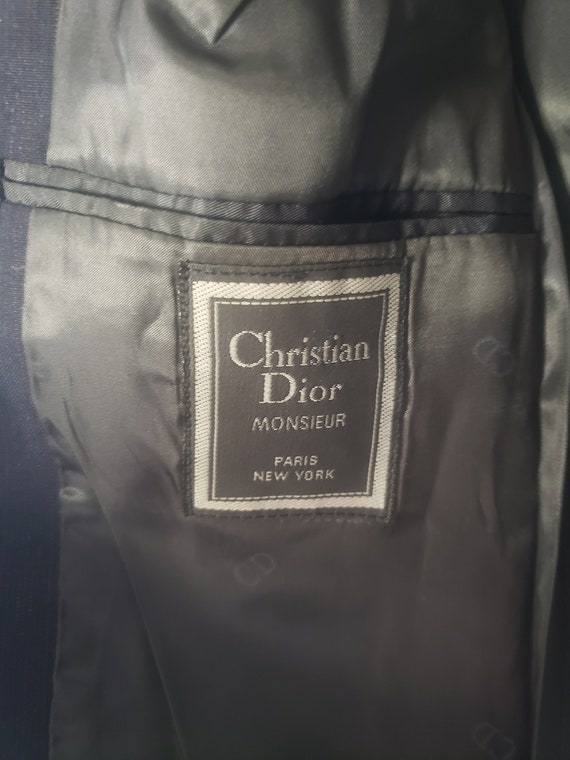 Vintage Christian Dior Navy blue Pinstripe "The D… - image 1