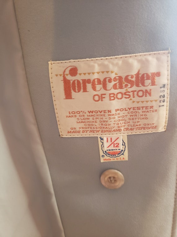 Vintage Forecaster of Boston Powder Blue Trench S… - image 2