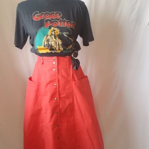 Vintage 80s Skirt &quot;The Nancy&quot; in Tomato red Size xs