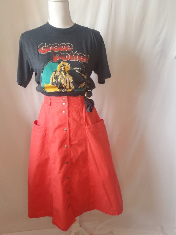 Vintage 80s Skirt "The Nancy" in Tomato red Size x