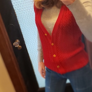 Vintage 1960s Revenge of the Nerds Vintage knit vest size small/medium
