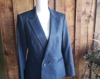 Vintage 70s Womens Pinstrip Blazer f.o.b. for Forecaster Size Medium &quot;The Slick&quot;