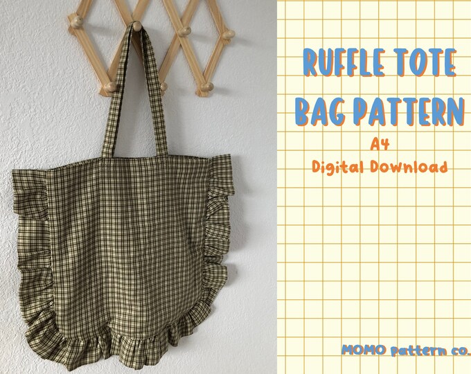 Ruffle Tote Bag Sewing Pattern - Etsy Australia