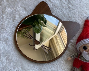 Cat Shape Mirror for Nursery and Kids Room, Nursery Room Decor, Nursery Room Mirror, Kids room decor, Baby Room Cat, Accent Mirror,