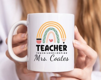 Personalized Teacher Coffee Mug - Teacher Gifts - Professor Cup - Teacher Appreciation Gift - Teacher Christmas Gift