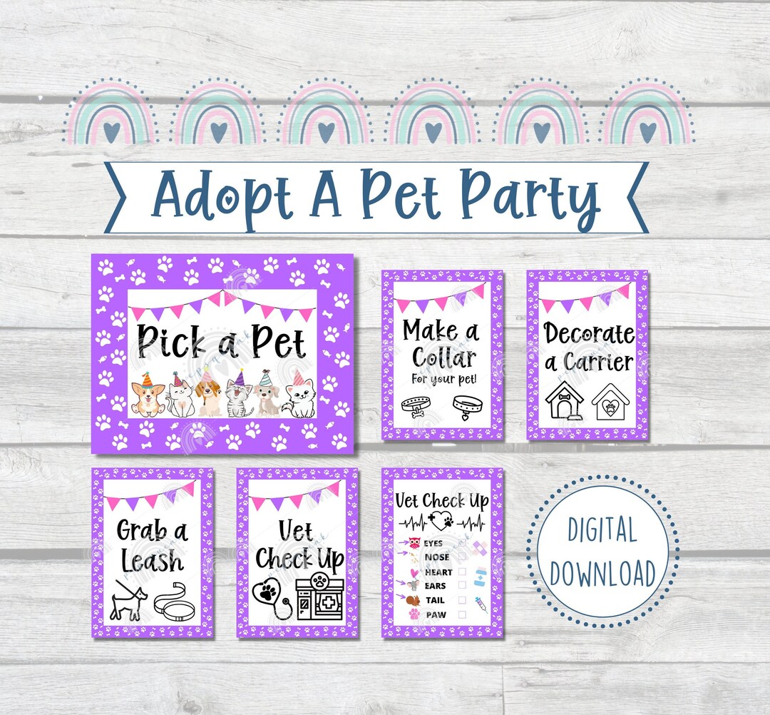 Adopt a Pet Party, Puppy & Kitty Party, Adoption Party, Birthday ...
