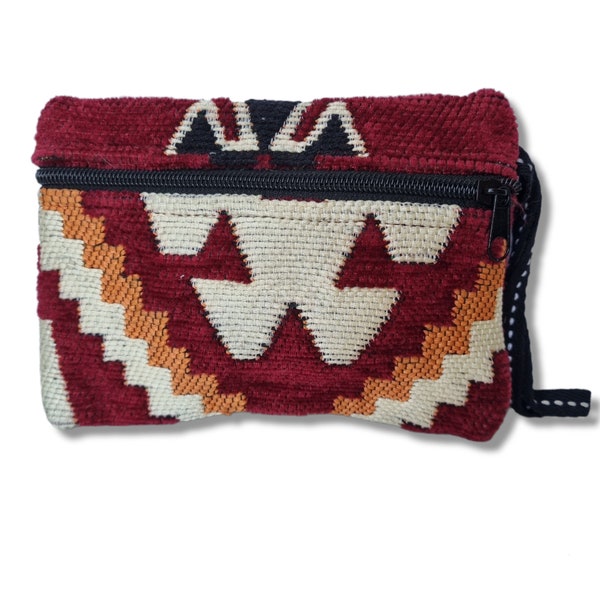 Handmade kilim coin purses, bohemian bag, vintage make-up bags, traditional Turkish purse, rug carpet patterned bag, first quality material