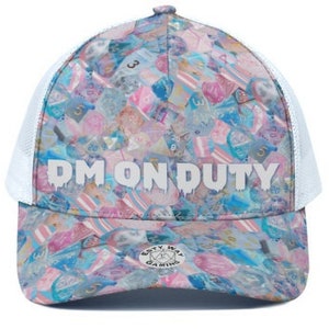 Dm on Duty Trans Pride Hat, Dungeon Master Cap, Lgbtq+, Dungeon Master Fashion, Dm Accessory, Pride  Trans Hat, Dungeon Master Cap Gift