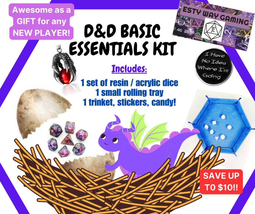 Basic D&d Essentials Kit, New Players Rpg Game Kit Affordable, Dungeons ...