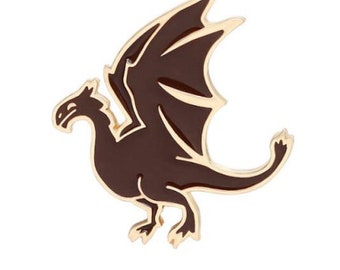 Schokolade Maroon Drachen Pin, Drache Emaille Pins, Dungeons And Dragons Pin, süßer Drache, Einzigartige Anstecknadel, Rollenspiel Pin, Rpg, D&D Geschenk