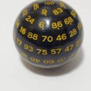 Dados de resina D100 negros con numeración amarilla, dados de Dungeons & Dragons, dados con numeración amarilla, dados con base negra, dados D100, set de regalo de dados único