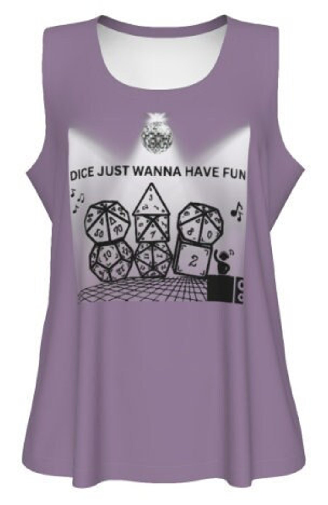 Women's Dice Just Want to Have Fun Tank Top, Sizes up to 4xl - Lavender ...