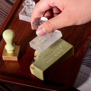 Handmade natural soap stamp, handmade soap stamp, custom soap stamp,  acrylic soap stamp