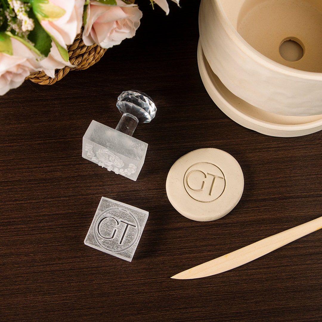 Custom Acrylic Clay Stamp, Custom Pottery Stamp, Custom Ceramic Stamp