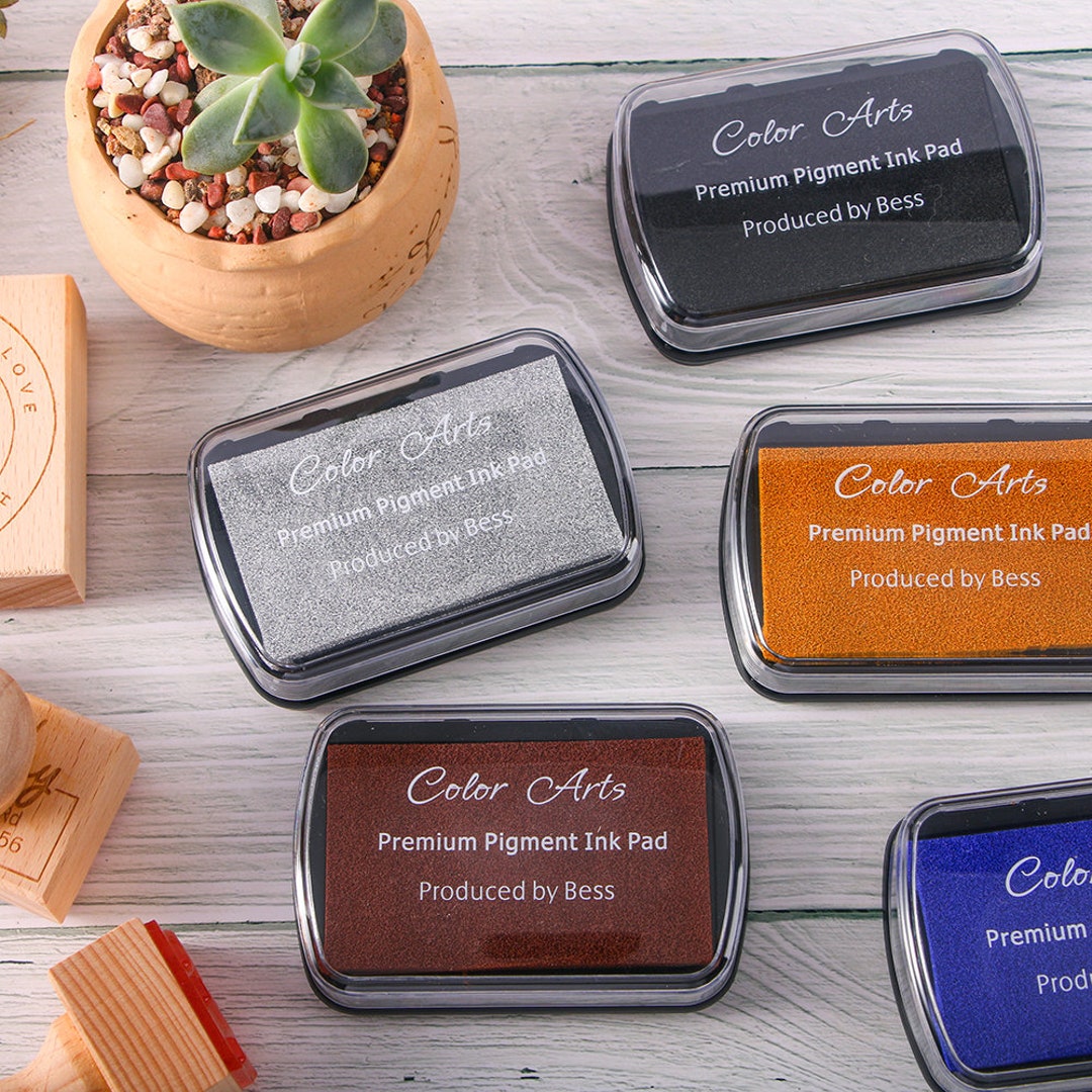 Ink Pad Kit, 12 Colors Available, Ink Pads for Rubber Stamps,pigment