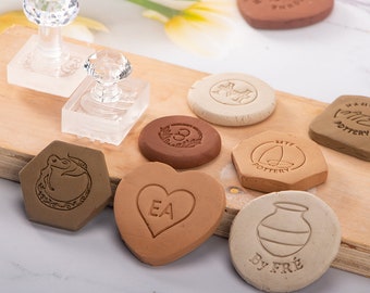 Handmade Pottery, Custom Pottery Stamp, Custom Acrylic Clay Stamp, Custom Acrylic Soap Stamp, Personalized Handmade Soap, Custom Soap Stamp