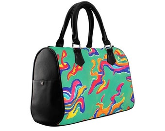 Barrel Purse Handbag, Retro Handbag, Colorful Purse Handbag, Bucket Handbag, Aesthetic HandBag, Women Shoulder Handbag, Large Bucket Bag