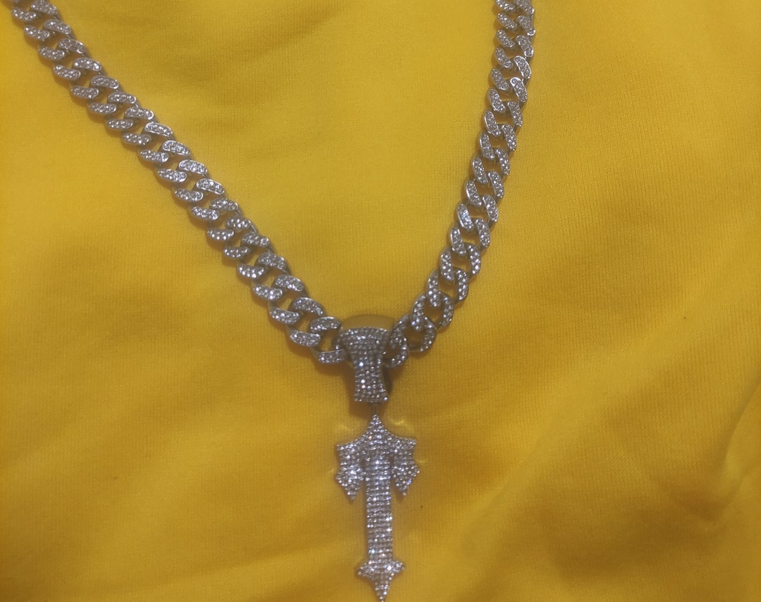 Trapstar Iced Out Necklace 20 Inch Etsy