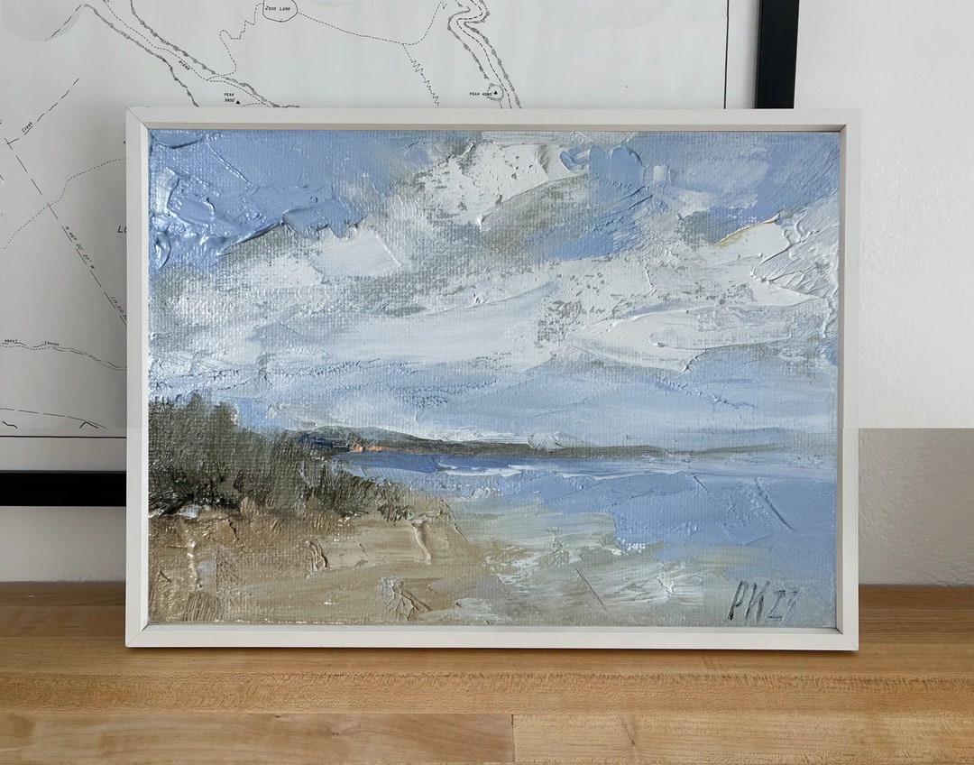 Seascape Modern Oil Painting Coastal Art California Painting Original