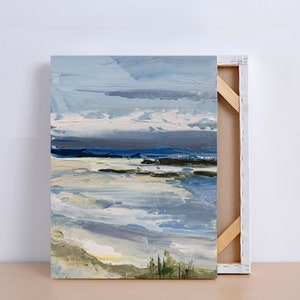 Ocean Waves Impasto Oil Painting Original Coastal Artwork Beachy Wall Art Abstract Ocean Art Nautical Artwork Ocean Painting Beach Artwork image 3