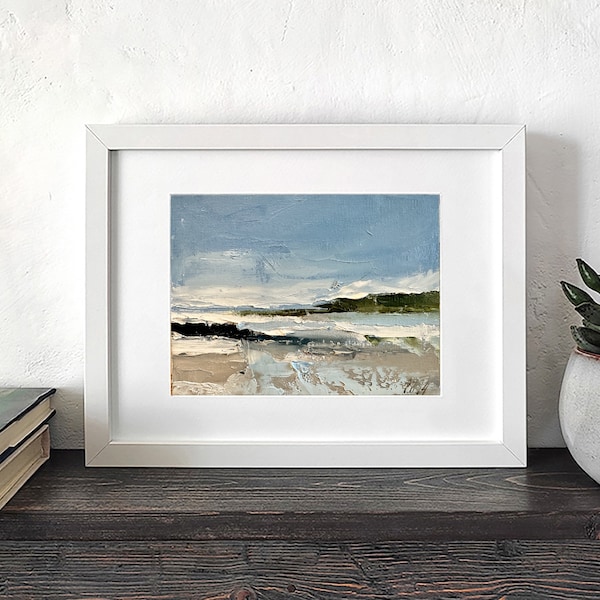 Abstract Beach Artwork Wave Oil Painting Original Coastal Artwork Knife Painting Abstract Ocean Art California Painting Minimalist Beach Art