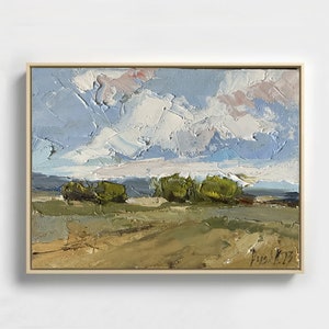 Landscape Custom Oil Painting On Canvas Original French Country Art Abstract Large Canvas Art Custom Nature Art Cloud Modern Oil Painting