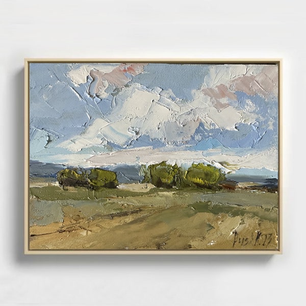 Landscape Custom Oil Painting On Canvas Original French Country Art Abstract Large Canvas Art Custom Nature Art Cloud Modern Oil Painting