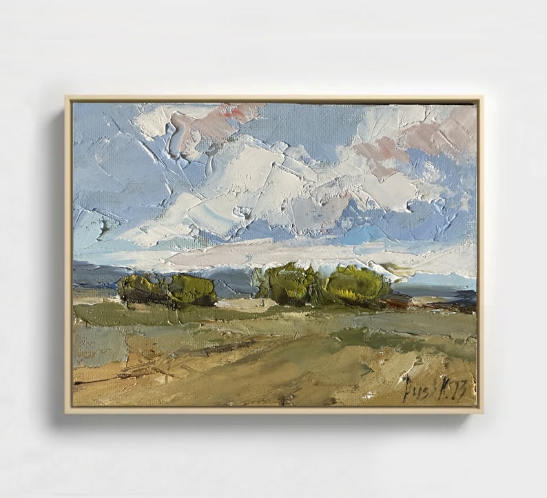 Landschaft Ölgemälde Auf Leinwand Original Französisch Land Kunst Abstrakte Große Leinwand Kunst Benutzerdefinierte Natur Kunst Wolke Moderne Ölgemälde 16х20 stretched canv Zoll