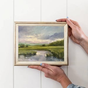 Charleston Marsh Ölgemälde: South Carolina Low Country Landschaft Kunst