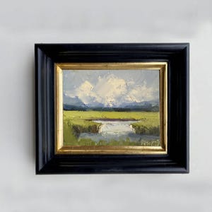 チャールストン・マーシュの油絵：ローカントリーの風景画