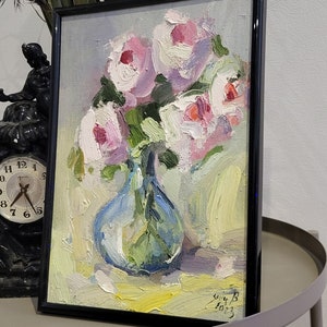 Pink Peonies Original Oil Painting. Peony Wall Art. Flowers Wall Decor. Peony Artwork. Floral Wall Decor. Pink floral Original Art.