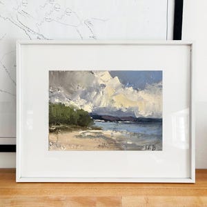 Coastal Artwork Mini Canvas Small Oil Painting Original Ocean Art Abstract Beach Art Seascape Oil Painting California Art Oceanside Art