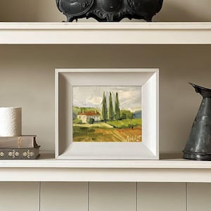 Italy Wall Art Tuscany Mini Oil Painting Italian Landscape Oil Painting Impressionist Art Miniature Painting House Painting Original Artwork