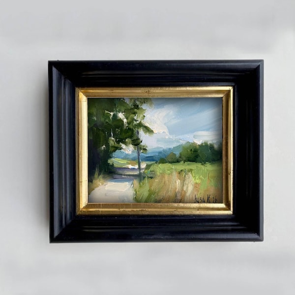 Autumn Meadow Oil Painting Canvas Original Oil Art