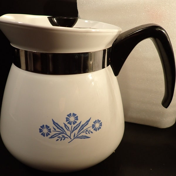 Corning Ware Blue Corn Flower Tea Pot, 8 Cup, Corning Ware, Tea Pot, Kitchenware