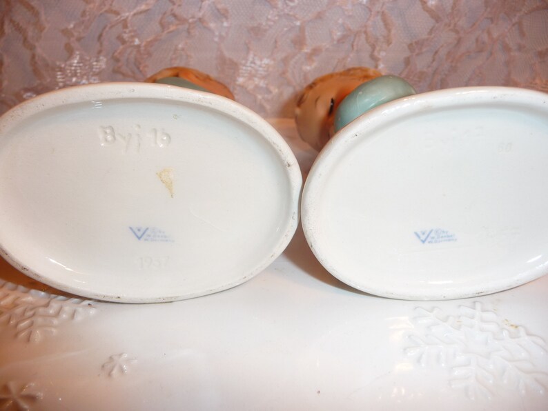 Vintage Goebel Figurines, A Child's Prayer, Boy and Girl, Marked Byj16