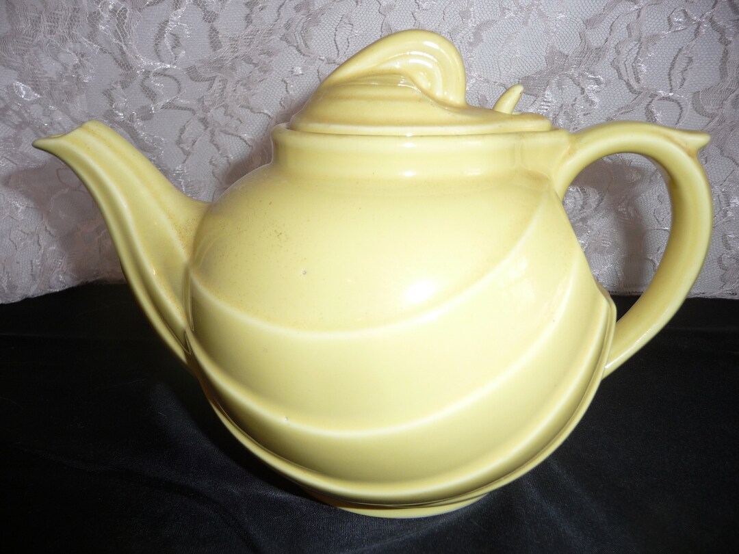 Vintage Hall Yellow Teapot Parade Pattern Hall Made in Etsy