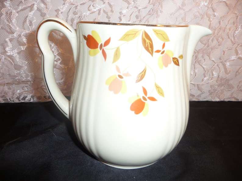 Vintage Hall Jewel Tea Autumn Leaf Pitcher, Hall's Superior, Mary
