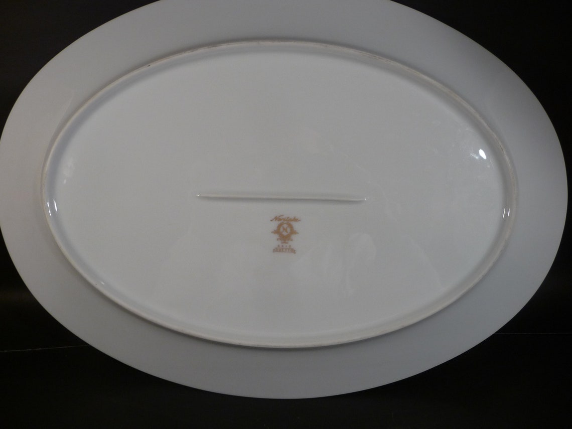 Noritake Japan Duetto Platter 6610 Noritake Large Platter Etsy