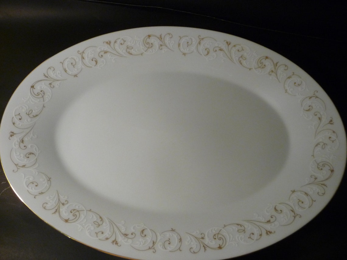 Noritake Japan Duetto Platter 6610 Noritake Large Platter Etsy