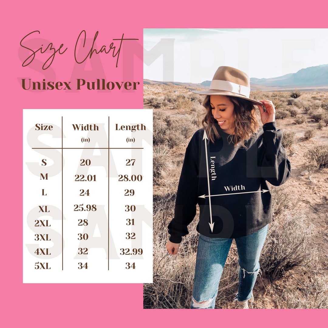 Gildan 18000 Size Chart pink Gildan 18000, Size Chart, Gildan Pullover