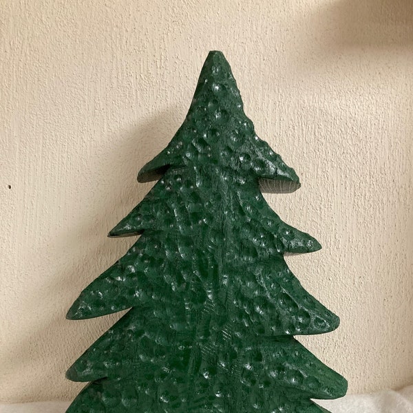 Hand Carved Wooden Christmas Tree