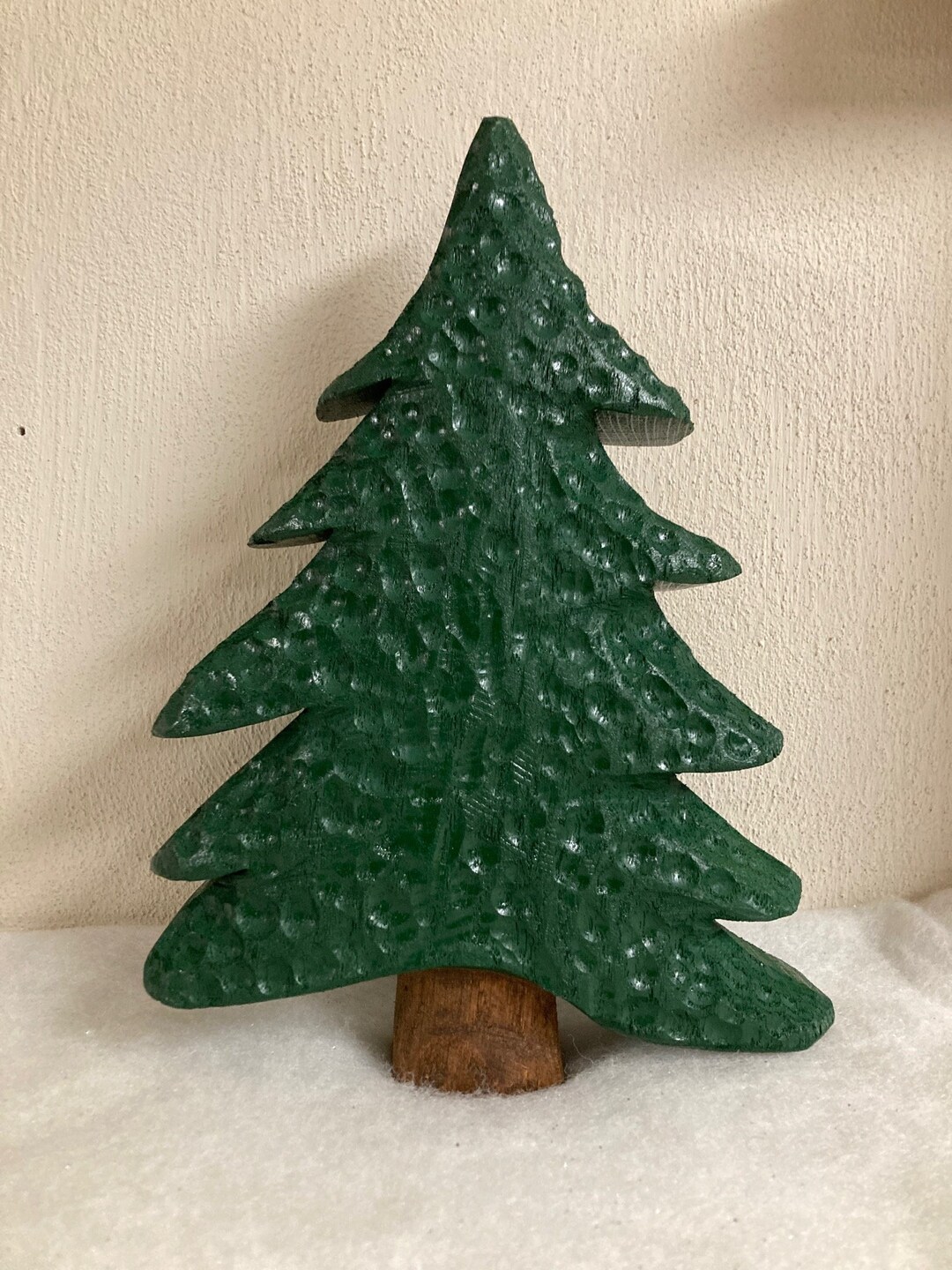 Hand Carved Wooden Christmas Tree Etsy