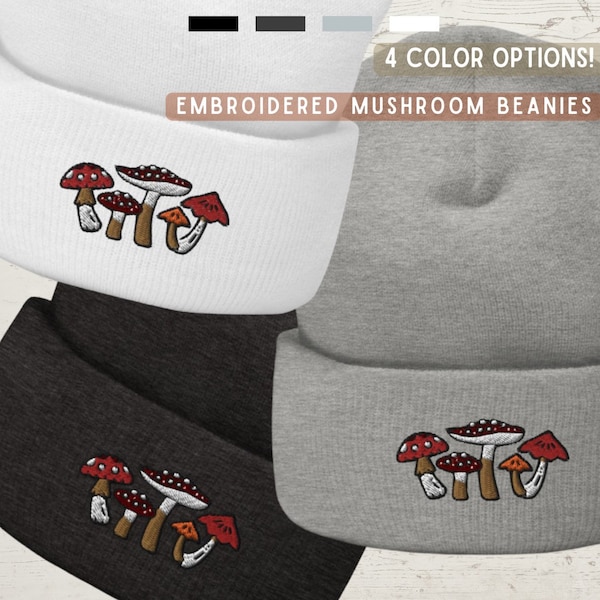 Mushroom Beanie Etsy