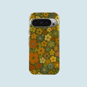 Vintage Wildflower Phone Case Floral Print Phone Cover Fit For Google Pixel 10 Pro XL 9A 9 Pro XL 8 8A 7A 7 Pro Pixel 6 Pro 6A