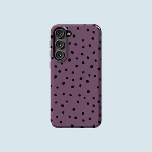 Polka Dots Phone Case Purple Abstract Phone Cover Fit For Samsung Galaxy S25 S24 FE S23 Ultra S23 Plus S22 Ultra Note 20 Ultra S20 FE